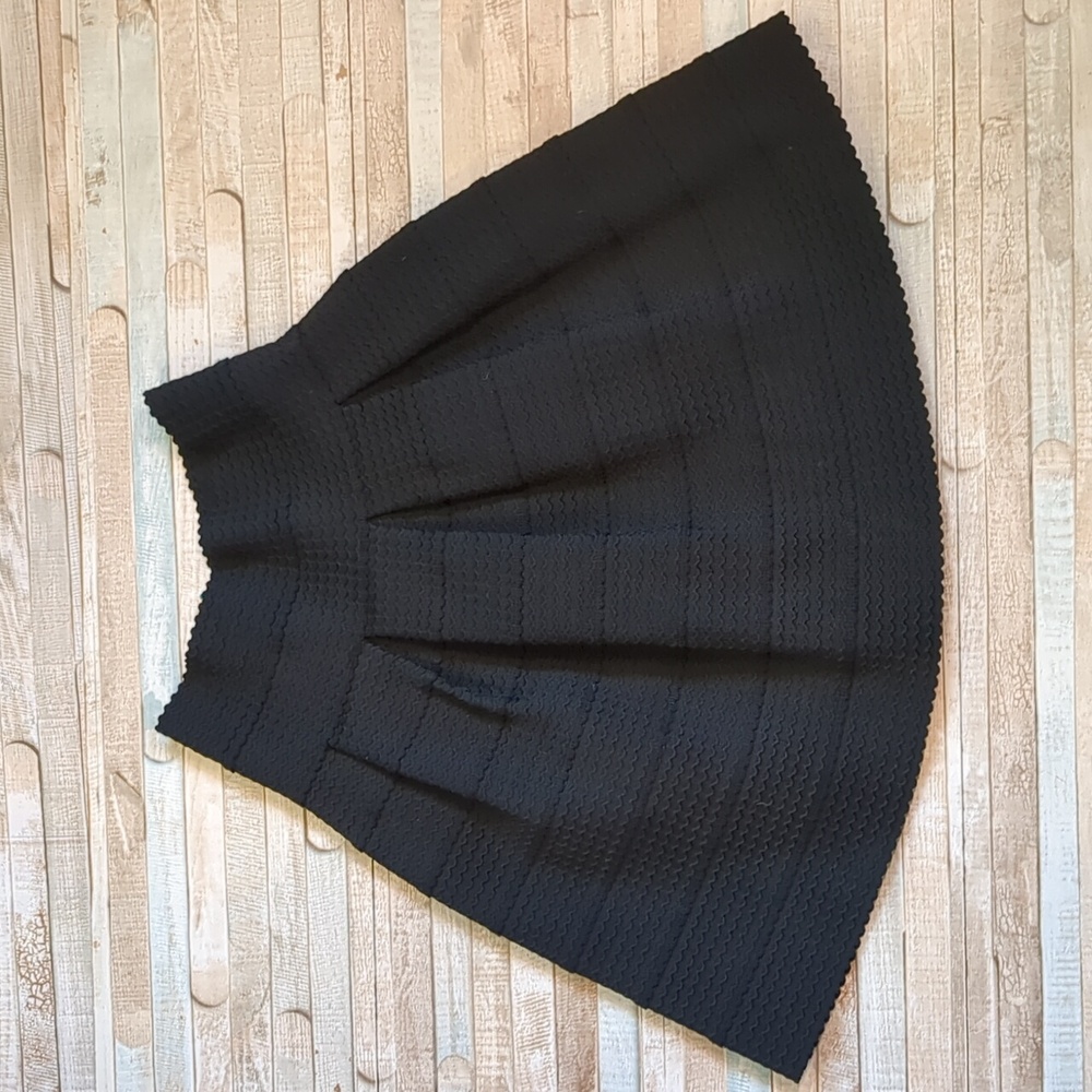 Anthro Girls from Savoy textured fit and flare black skirt